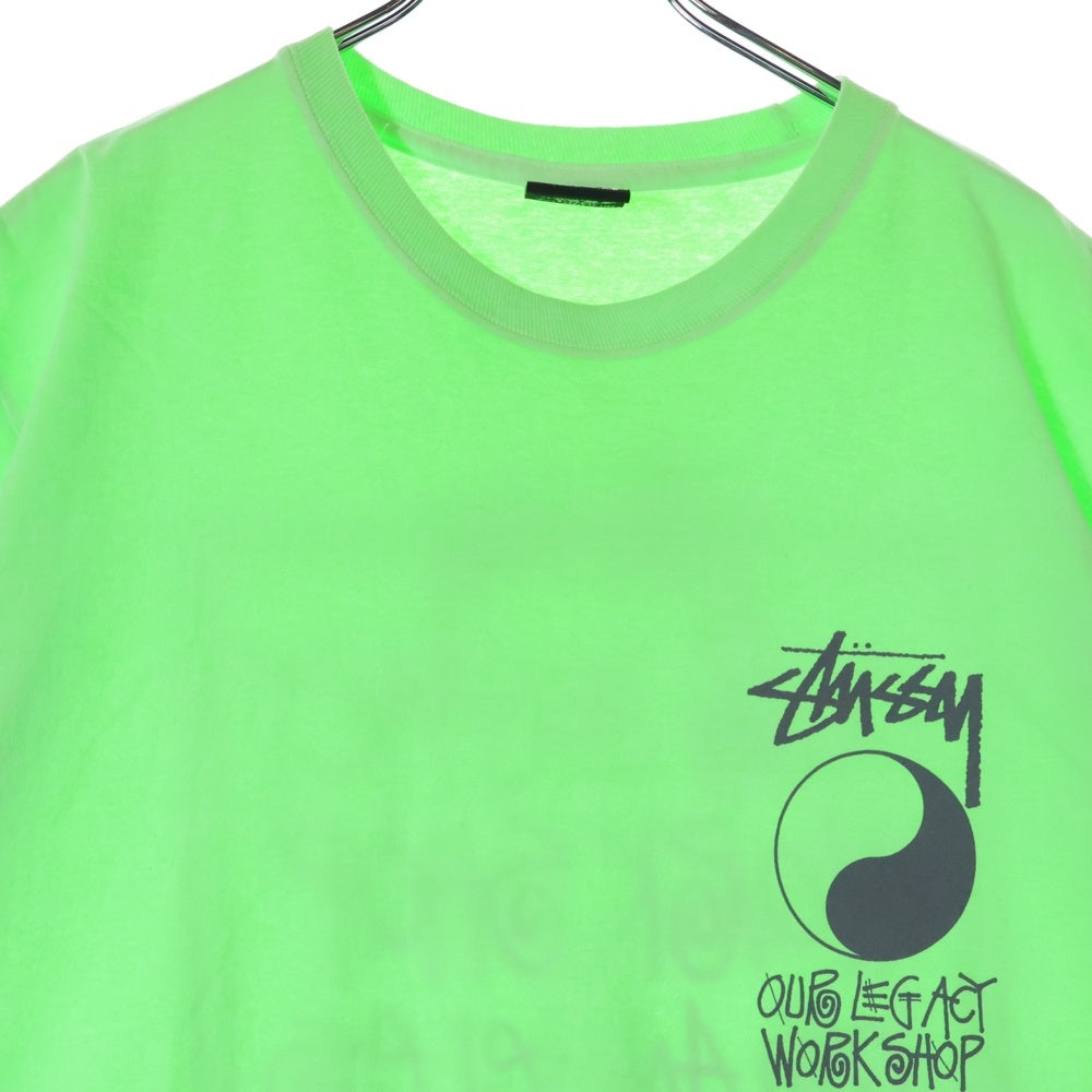 STUSSY(ステューシー) ×Our Legacy Frame Pigment Dyed Tee アワーレガシー フロントプリント 半袖Tシャツ カットソー グリーン