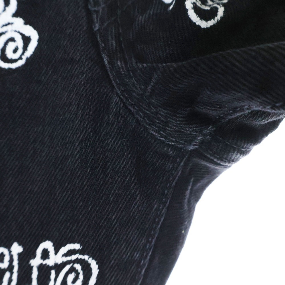STUSSY(ステューシー) × Our Legacy × Denim Tears Pants 501JEAN アワーレガシー デニム ティアーズ 総柄デニムパンツ ブラック 40090455