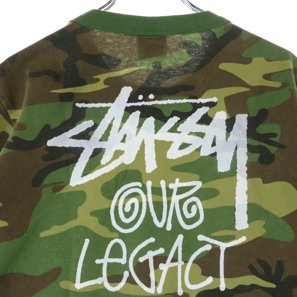 STUSSY(ステューシー) ×Our Legacy Work Shop Tee アワーレガシー フロントプリント 半袖Tシャツ カットソー カーキ