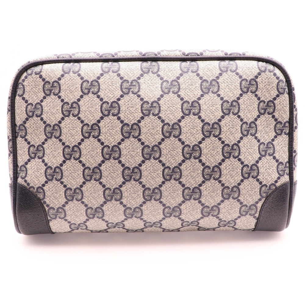 GUCCI(グッチ) GGキャンバス クラッチバッグ セカンドバッグ ベージュ/ネイビー 014.80.0094