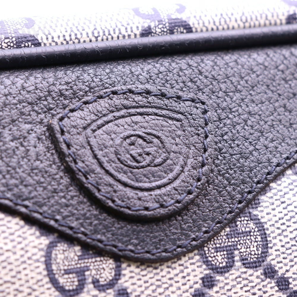 GUCCI(グッチ) GGキャンバス クラッチバッグ セカンドバッグ ベージュ/ネイビー 014.80.0094