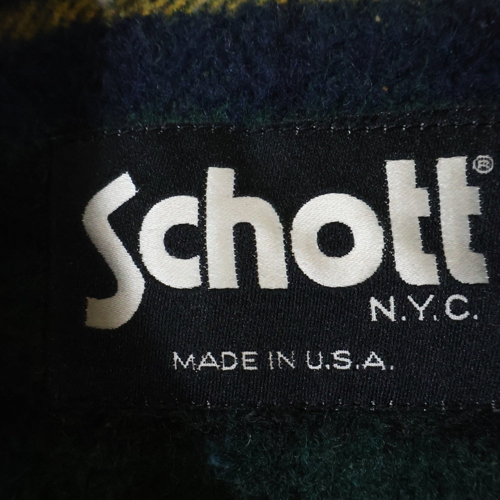 SCHOTT(ショット) ヌバックレザー ウールブランケット付き ジャケット コート ブラウン