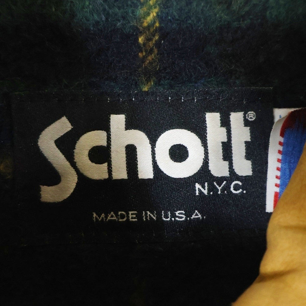 SCHOTT(ショット) ヌバックレザー ウールブランケット付き ジャケット コート ブラウン