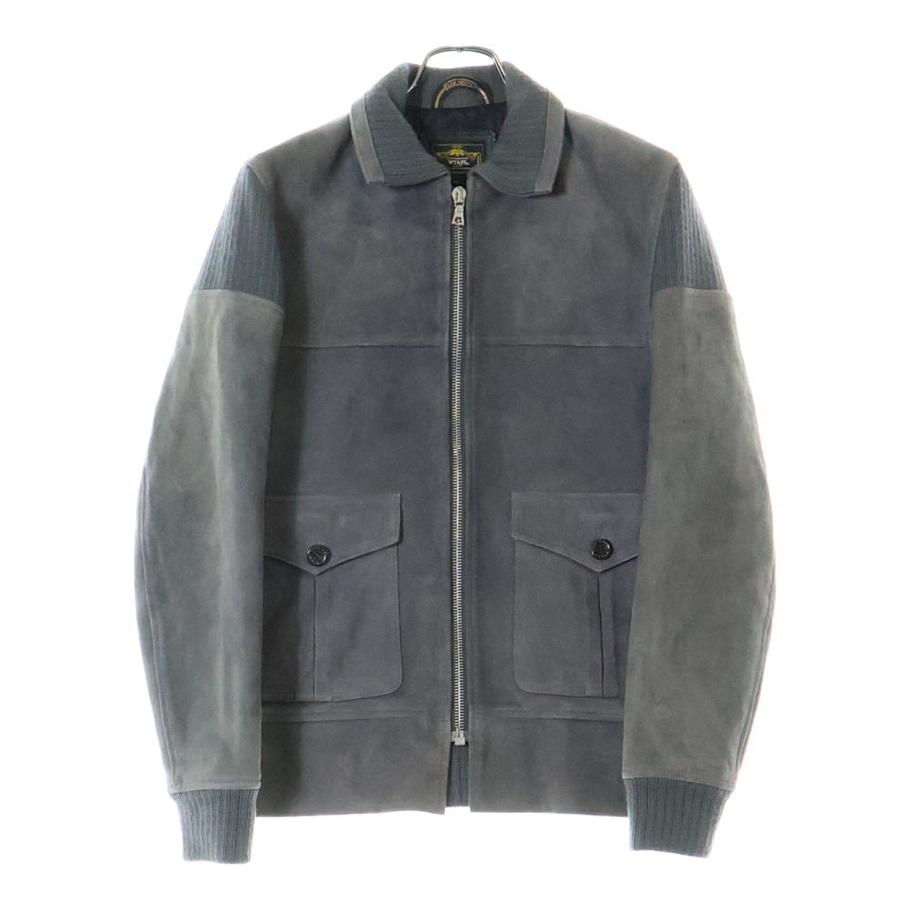 WTAPS(ダブルタップス) ROKUDENASHI JACKET スウェードレザー ジップアップジャケット グレー
