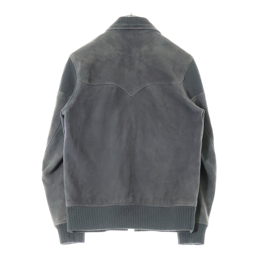WTAPS(ダブルタップス) ROKUDENASHI JACKET スウェードレザー ジップアップジャケット グレー