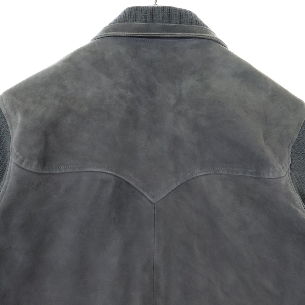 WTAPS(ダブルタップス) ROKUDENASHI JACKET スウェードレザー ジップアップジャケット グレー