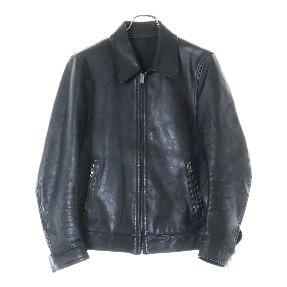 WACKO MARIA(ワコマリア) ステアハイド ジップアップレザースポーツジャケット ブルゾン ブラック