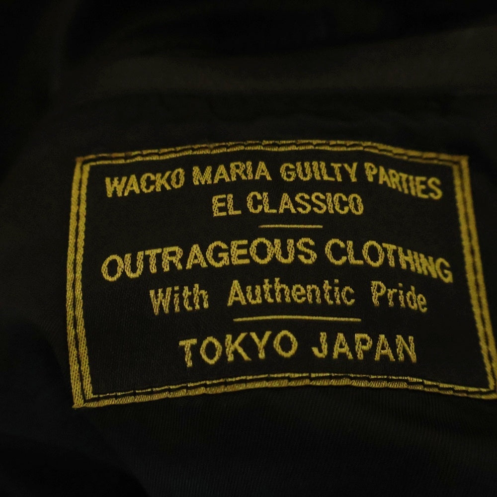 WACKO MARIA(ワコマリア) ステアハイド ジップアップレザースポーツジャケット ブルゾン ブラック