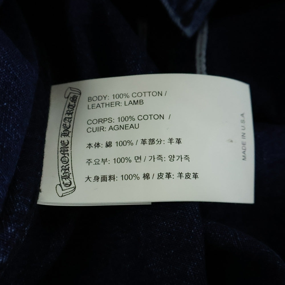 CHROME HEARTS(クロムハーツ) LOOSEEND ルーズエンド 袖クロスパッチクロスボールボタンデニム長袖シャツ インディゴ レディース