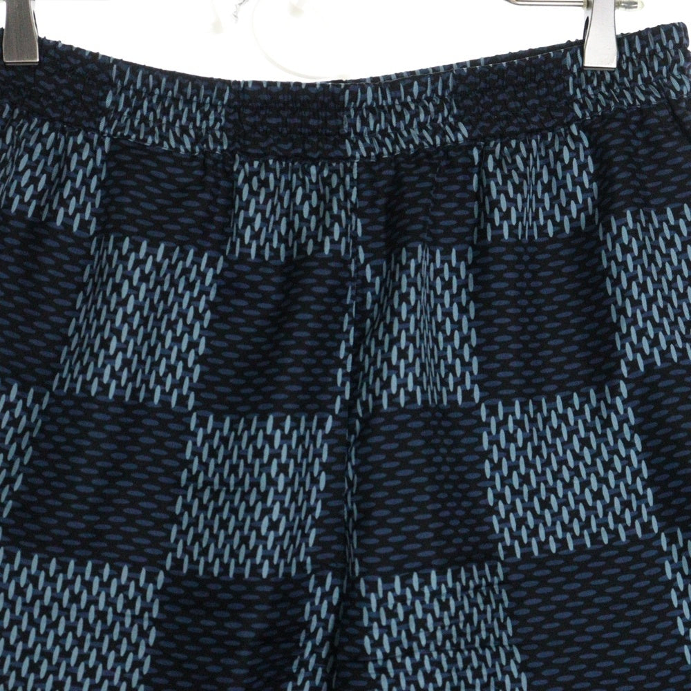 LOUIS VUITTON(ルイヴィトン) 25AW 総柄 ダミエ シルクショーツ ハーフパンツ ブルー RM252MQ FYQ HTP46W