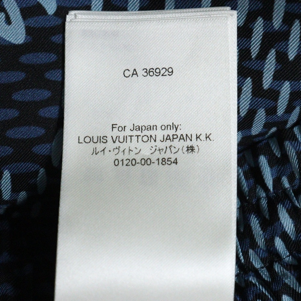 LOUIS VUITTON(ルイヴィトン) 25AW 総柄 ダミエ シルクショーツ ハーフパンツ ブルー RM252MQ FYQ HTP46W