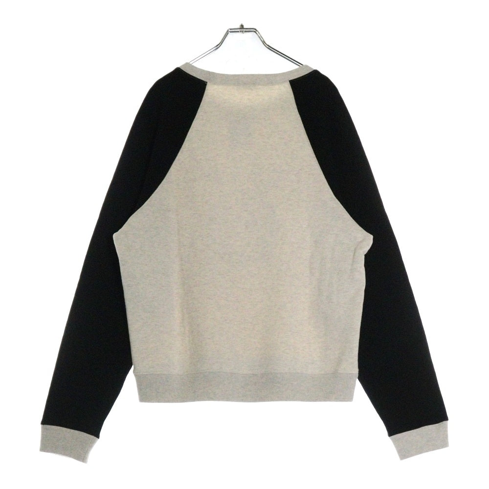 CELINE(セリーヌ) 25SS フロントロゴプリント ルーズフィット コットンフリース クルーネックスウェットトレーナー グレー/ブラック RY031649W.02BL