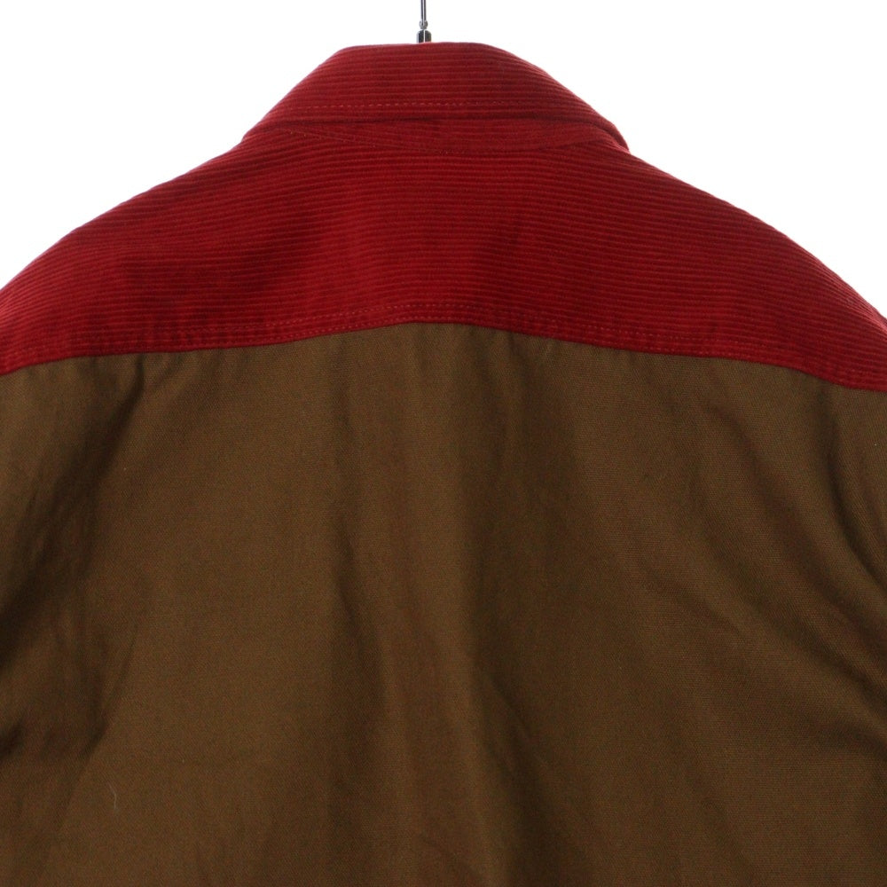 MARNI(マルニ) 23SS ×CarHartt カーハート カラーブロック オーバー長袖シャツジャケット ブラウン/レッド