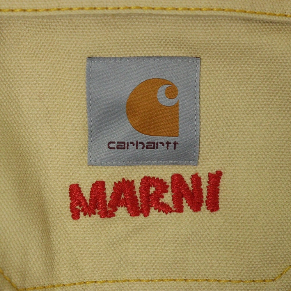MARNI(マルニ) 23SS ×CarHartt カーハート カラーブロック オーバー長袖シャツジャケット ブラウン/レッド