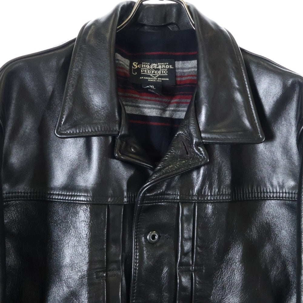 SCHOTT(ショット) P620H HORSEHIDE MECHANICS JKT ホースハイドレザー メカニックジャケット ブラック