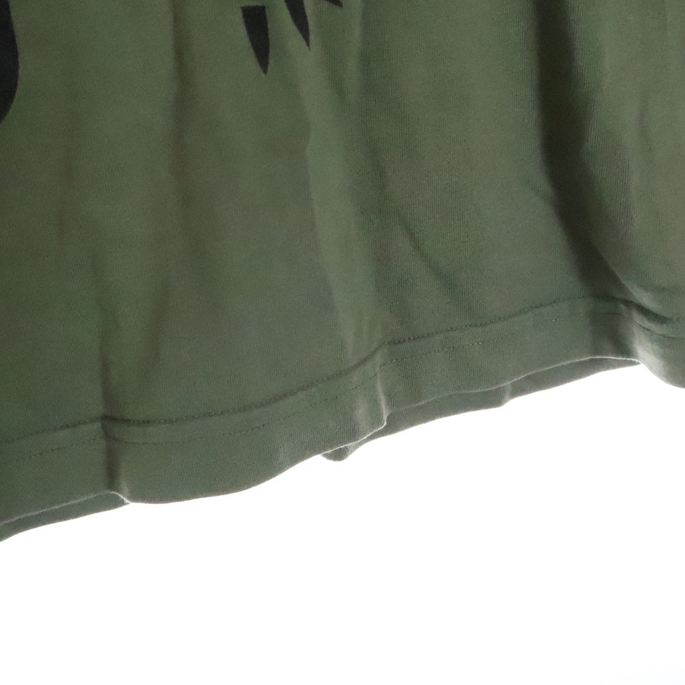 MONCLER GENIUS(モンクレール ジーニアス) 21SS フロントロゴ プリント半袖Tシャツ カーキG109H8C00002 809E3