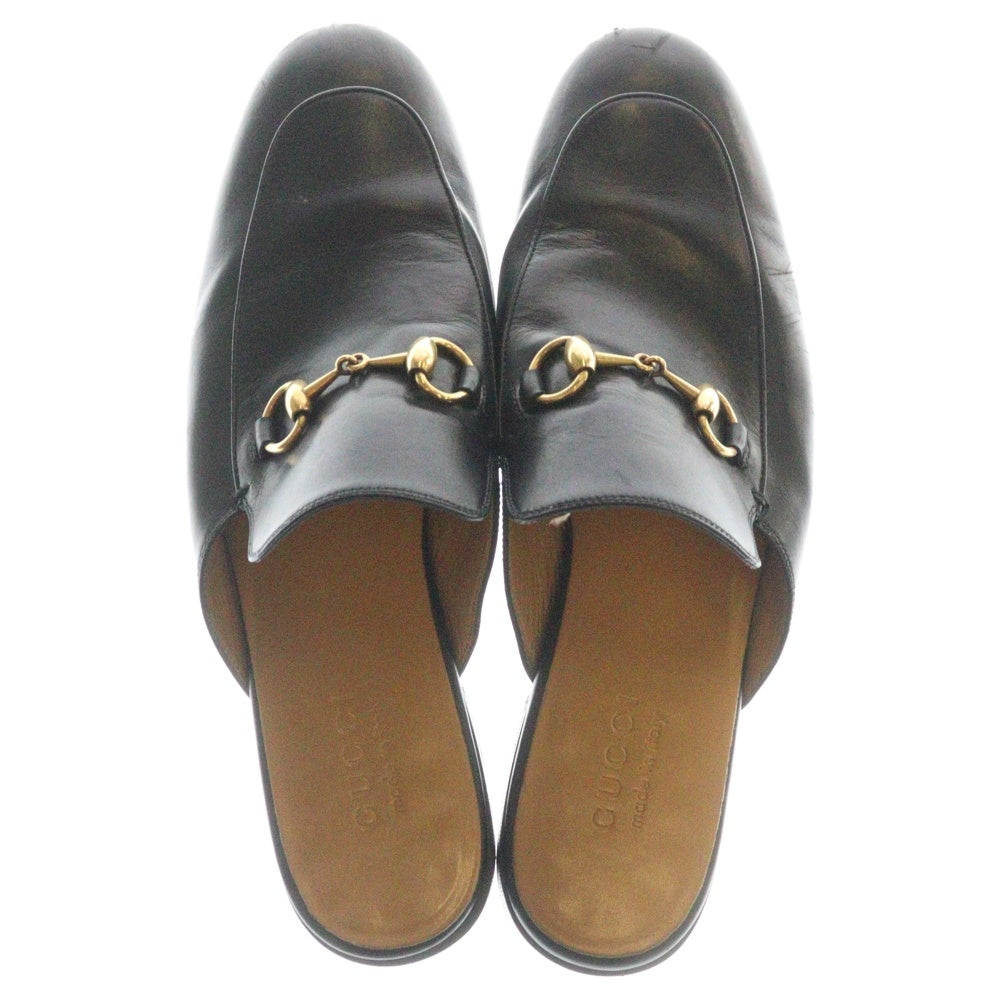 GUCCI(グッチ) プリンスタウン ホースビット レザーサンダル ブラック 426219