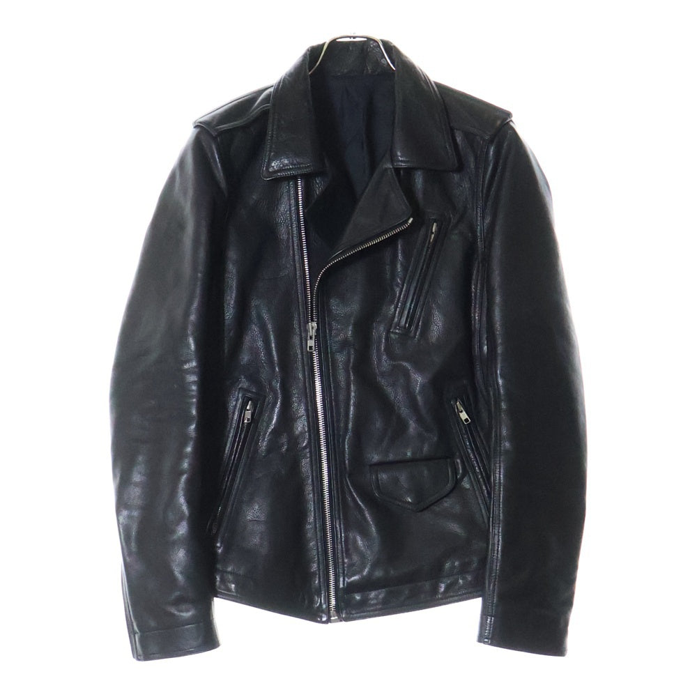 Rick Owens(リックオウエンス) GIACCA IN PELLE STOOGES レザー ダブルライダース ジャケット ブラック RU16S3764LCW