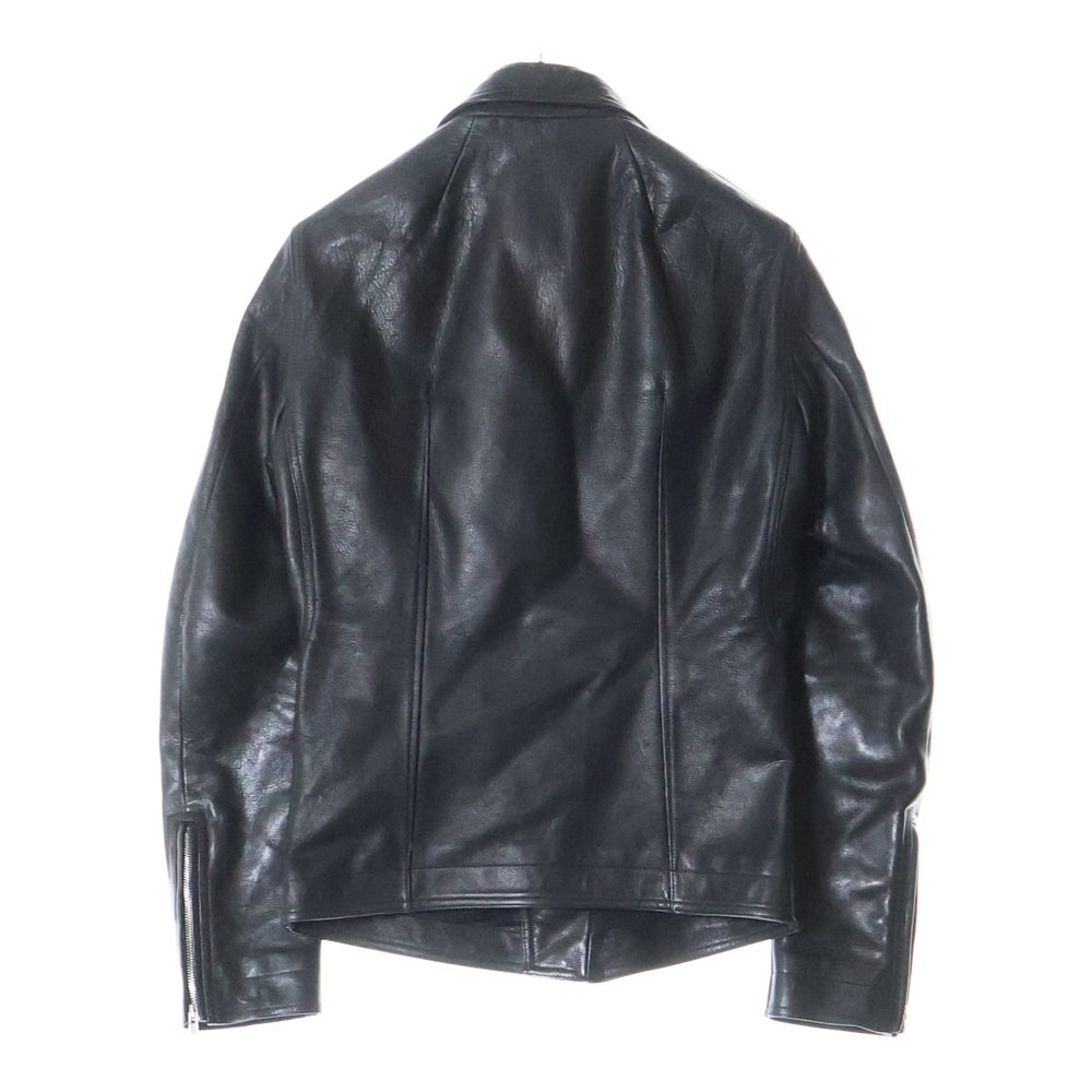 Rick Owens(リックオウエンス) GIACCA IN PELLE STOOGES レザー ダブルライダース ジャケット ブラック RU16S3764LCW