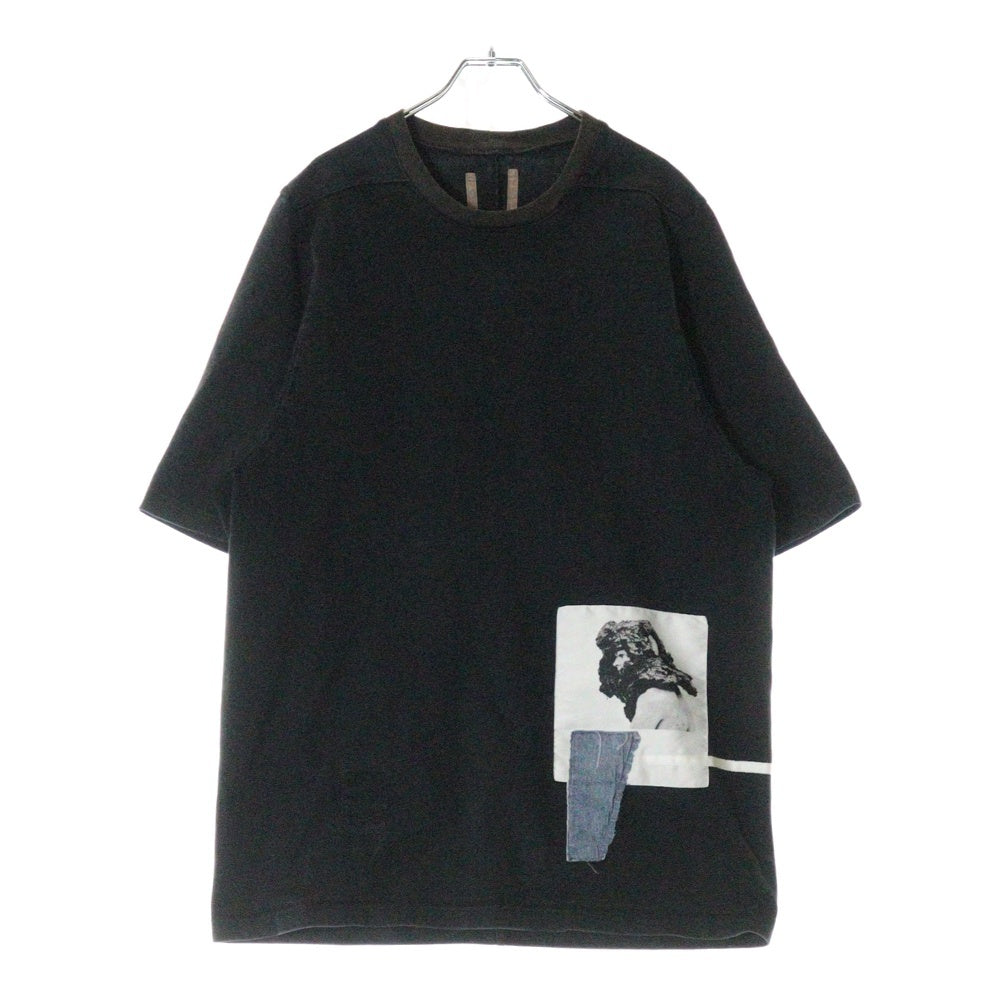DRKSHDW(ダークシャドウ) 17SS フロントパッチワーク 半袖Tシャツ カットソー ブラック DU17S5260-RNPAT1