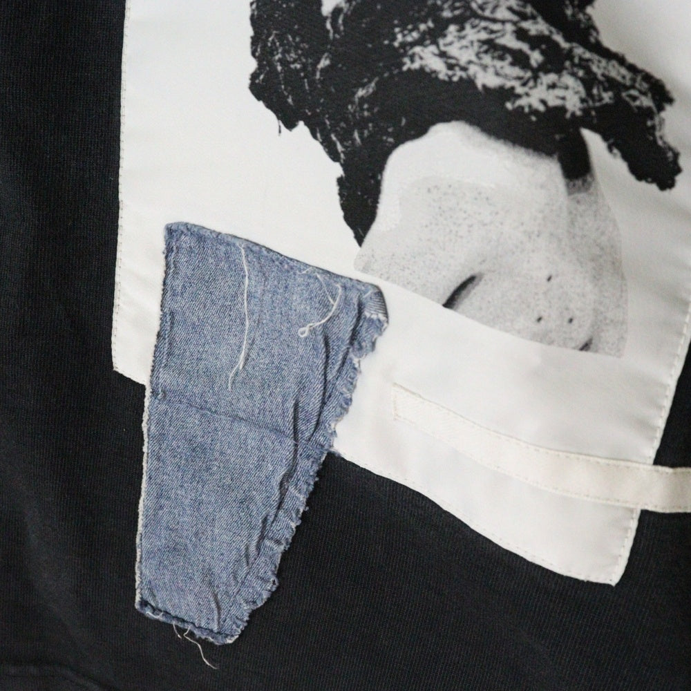 DRKSHDW(ダークシャドウ) 17SS フロントパッチワーク 半袖Tシャツ カットソー ブラック DU17S5260-RNPAT1