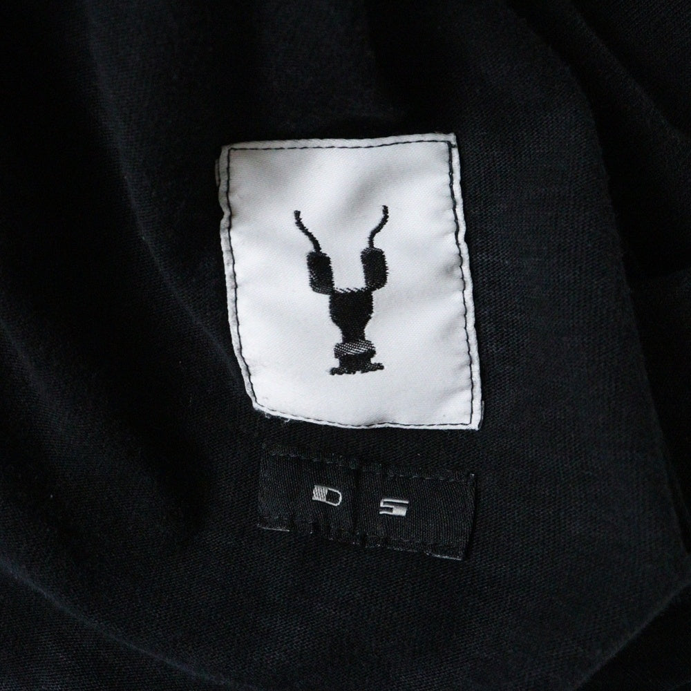 DRKSHDW(ダークシャドウ) 17SS フロントパッチワーク 半袖Tシャツ カットソー ブラック DU17S5260-RNPAT1