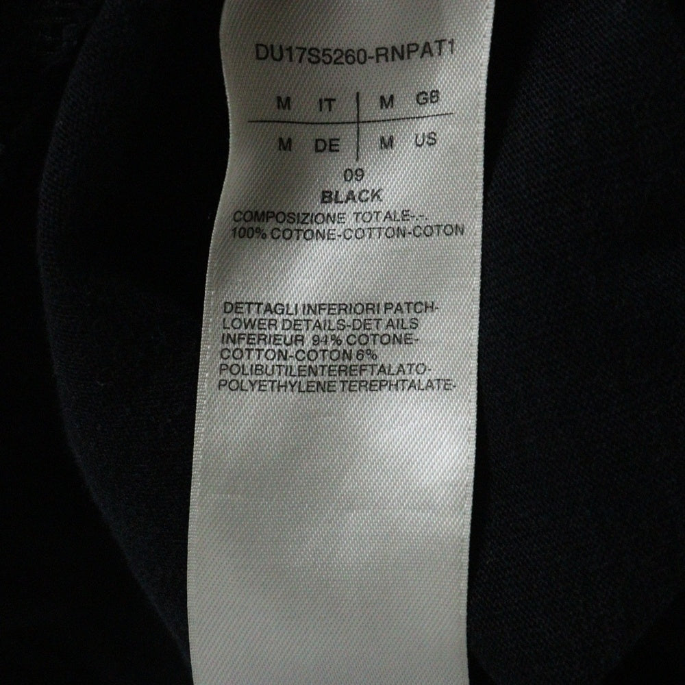 DRKSHDW(ダークシャドウ) 17SS フロントパッチワーク 半袖Tシャツ カットソー ブラック DU17S5260-RNPAT1