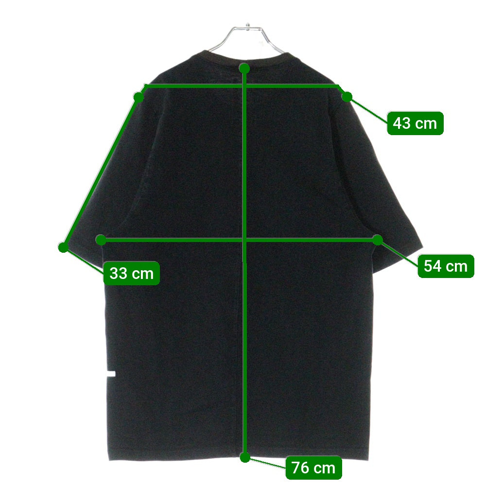 DRKSHDW(ダークシャドウ) 17SS フロントパッチワーク 半袖Tシャツ カットソー ブラック DU17S5260-RNPAT1