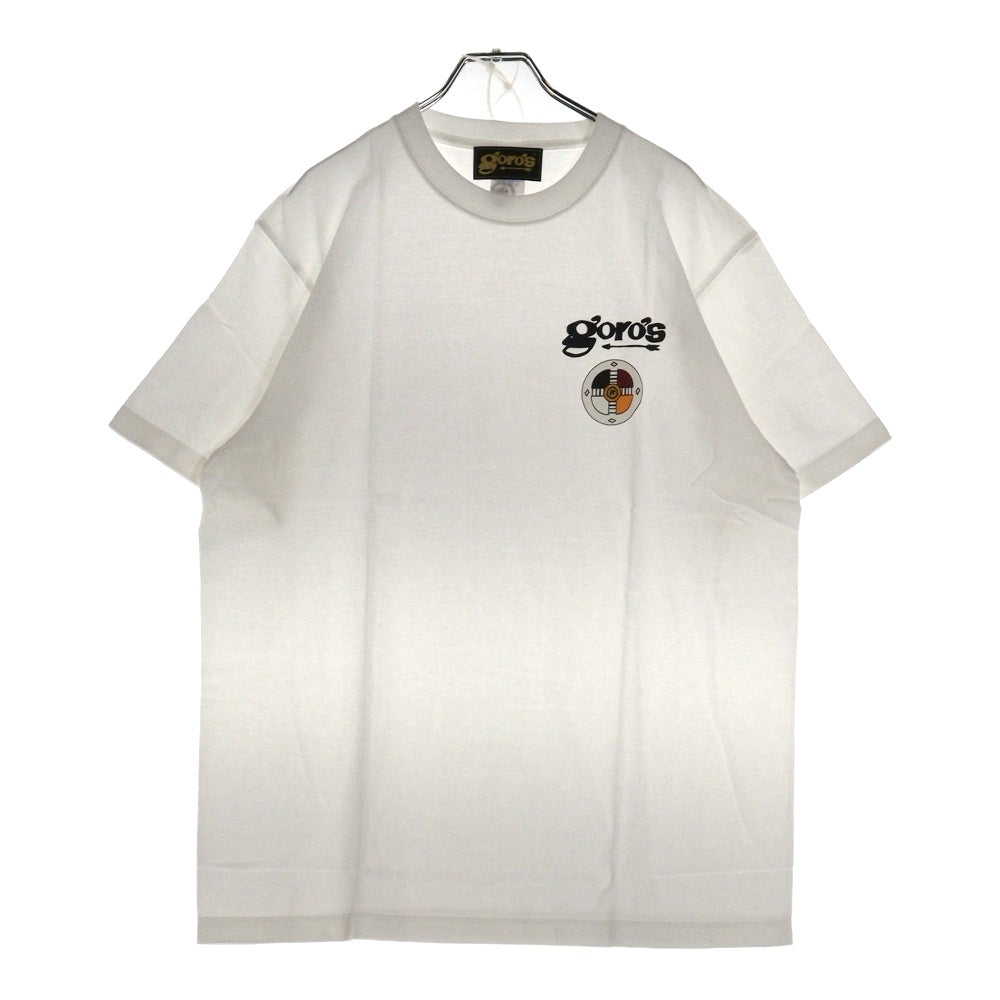 goro's(ゴローズ) ホイールデザインフロントロゴプリント半袖Tシャツ カットソー ホワイト