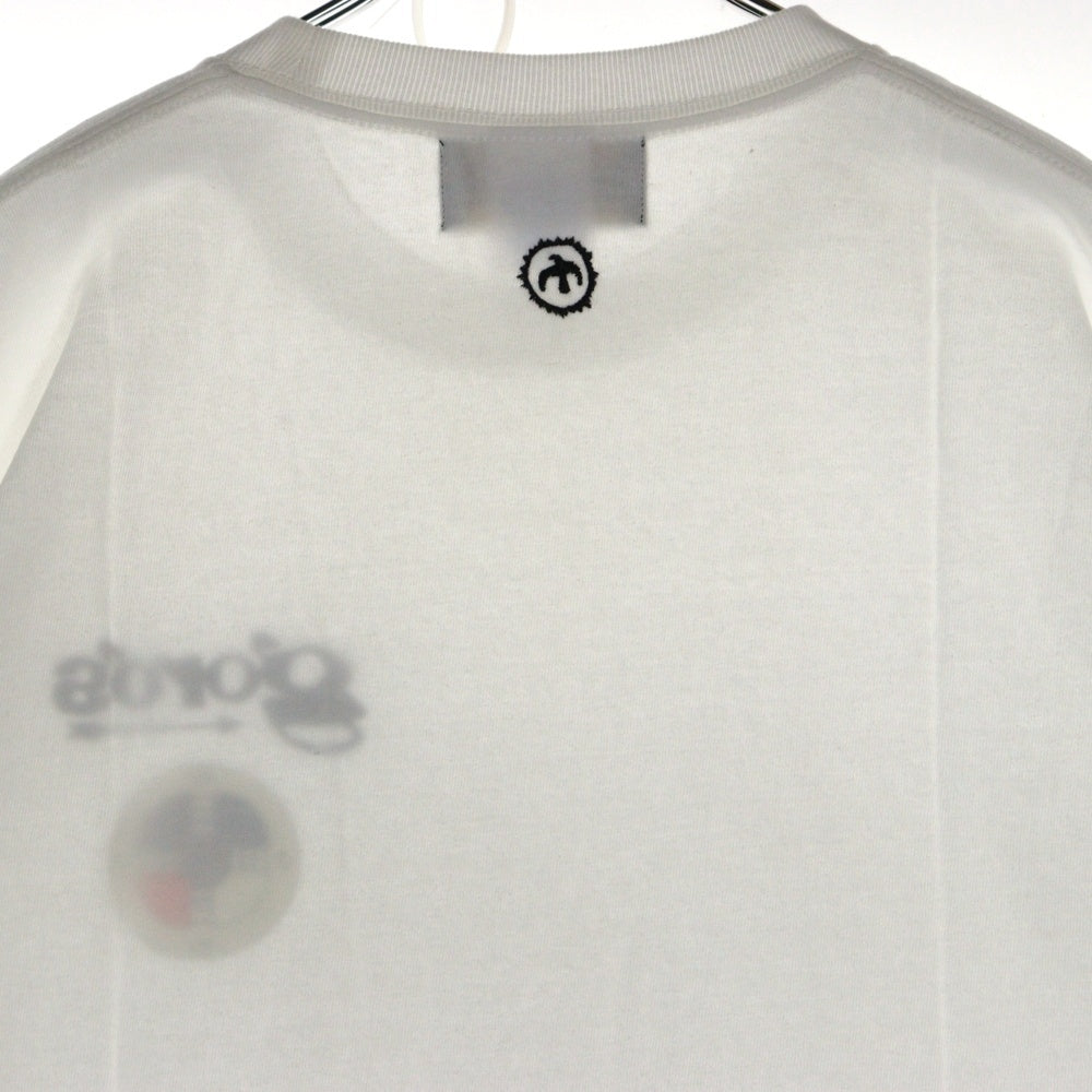 goro's(ゴローズ) ホイールデザインフロントロゴプリント半袖Tシャツ カットソー ホワイト