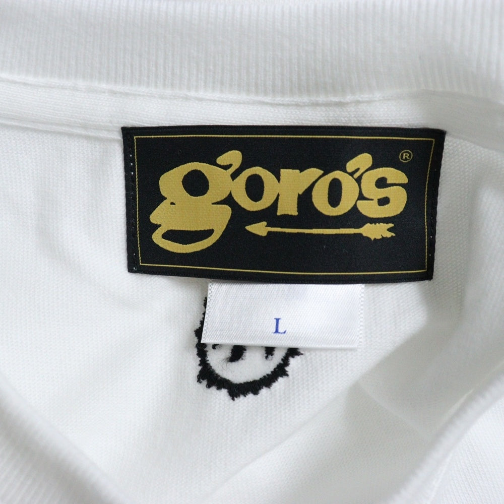 goro's(ゴローズ) ホイールデザインフロントロゴプリント半袖Tシャツ カットソー ホワイト