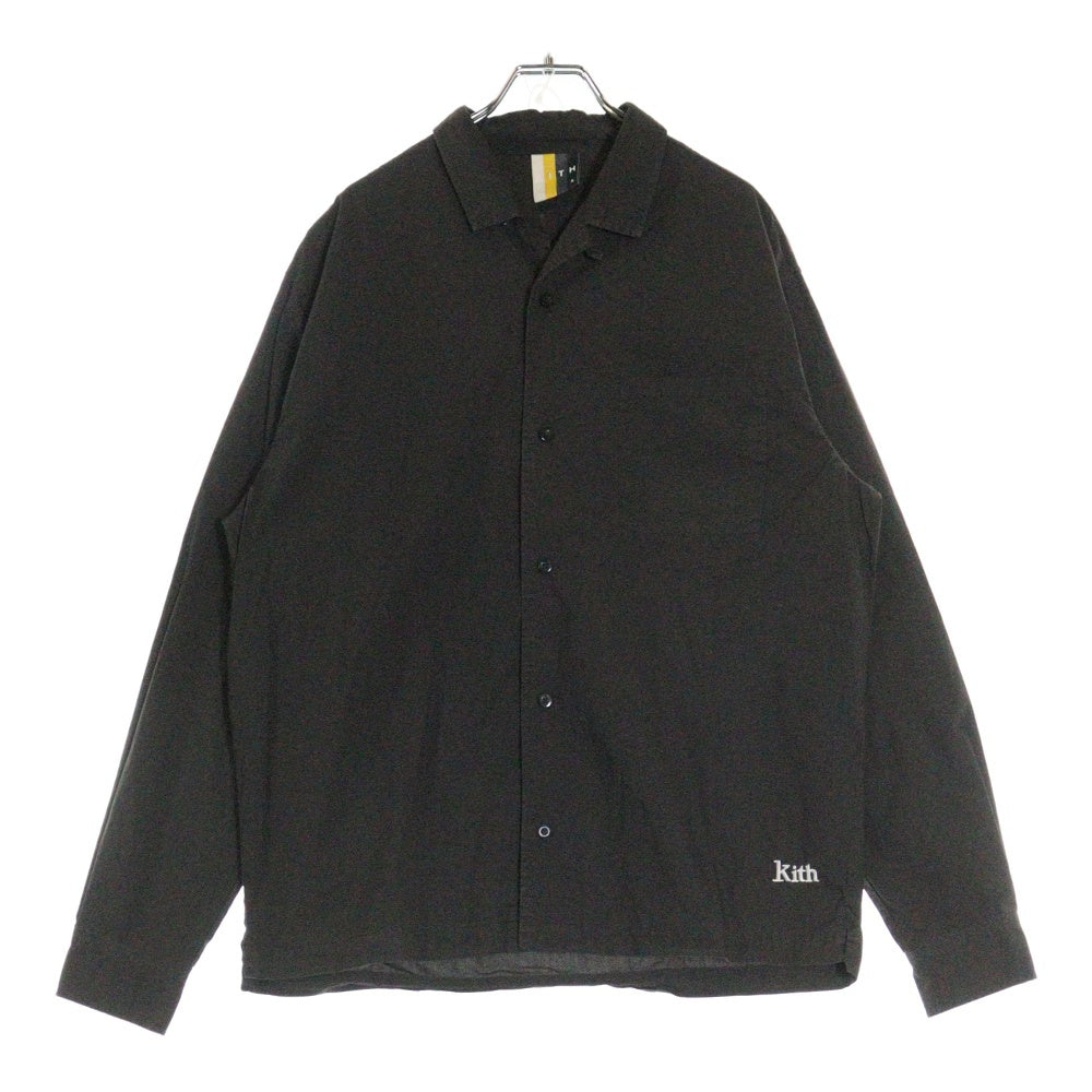 KITH(キス) 21SS Thompson Camp Collar Shirt トンプソン キャンプ 長袖カラーシャツ ブラウン KH030043