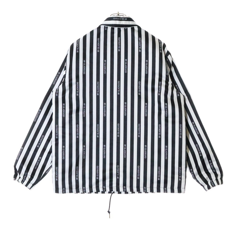 BY GLADHAND(バイグラッドハンド) 20SS GRACE STRIPE COACH JACKET ストライプ コーチジャケット ホワイト/ネイビー BYGH-20-SS-03