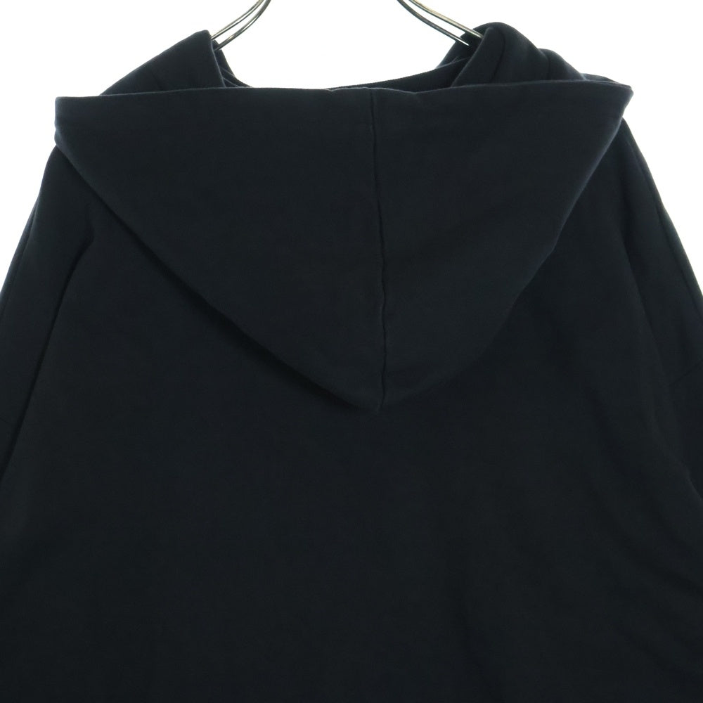 FFFPOSTALSERVICE(トリプルエフポスタルサービス) ROUND HEM CURVED ZIP-UP HOODIE ラウンドヘム カーブジップアップフーディ パーカー ブラック