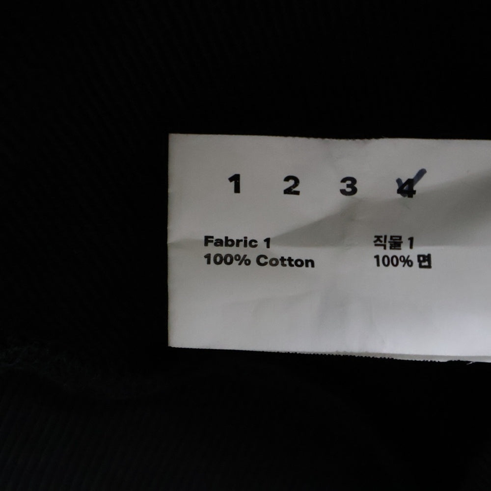 FFFPOSTALSERVICE(トリプルエフポスタルサービス) ROUND HEM CURVED ZIP-UP HOODIE ラウンドヘム カーブジップアップフーディ パーカー ブラック