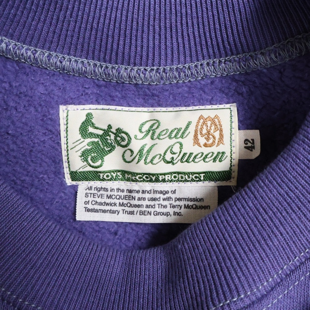 TOYS McCOY(トイズマッコイ) S. McQUEEN SWEAT LONG SLEEVE スティーブマックイーン スウェット トレーナー パープル TMC2269