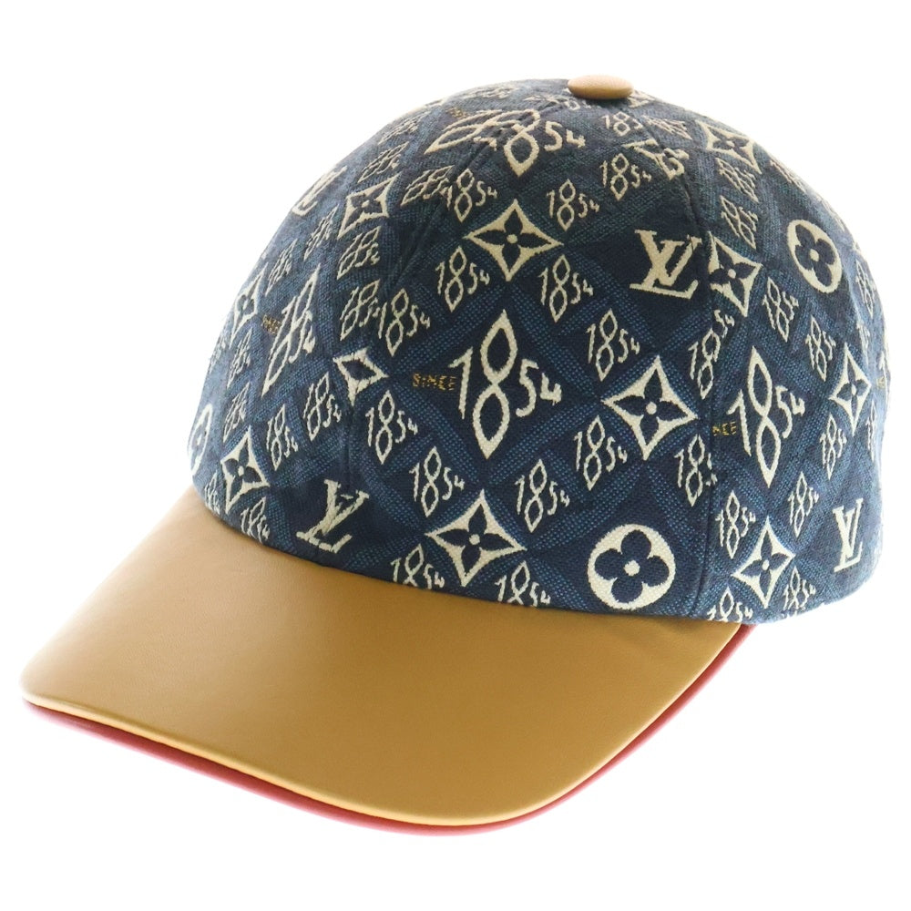 LOUIS VUITTON(ルイヴィトン) モノグラム レザー切替 帽子 キャップ ネイビー MP2903