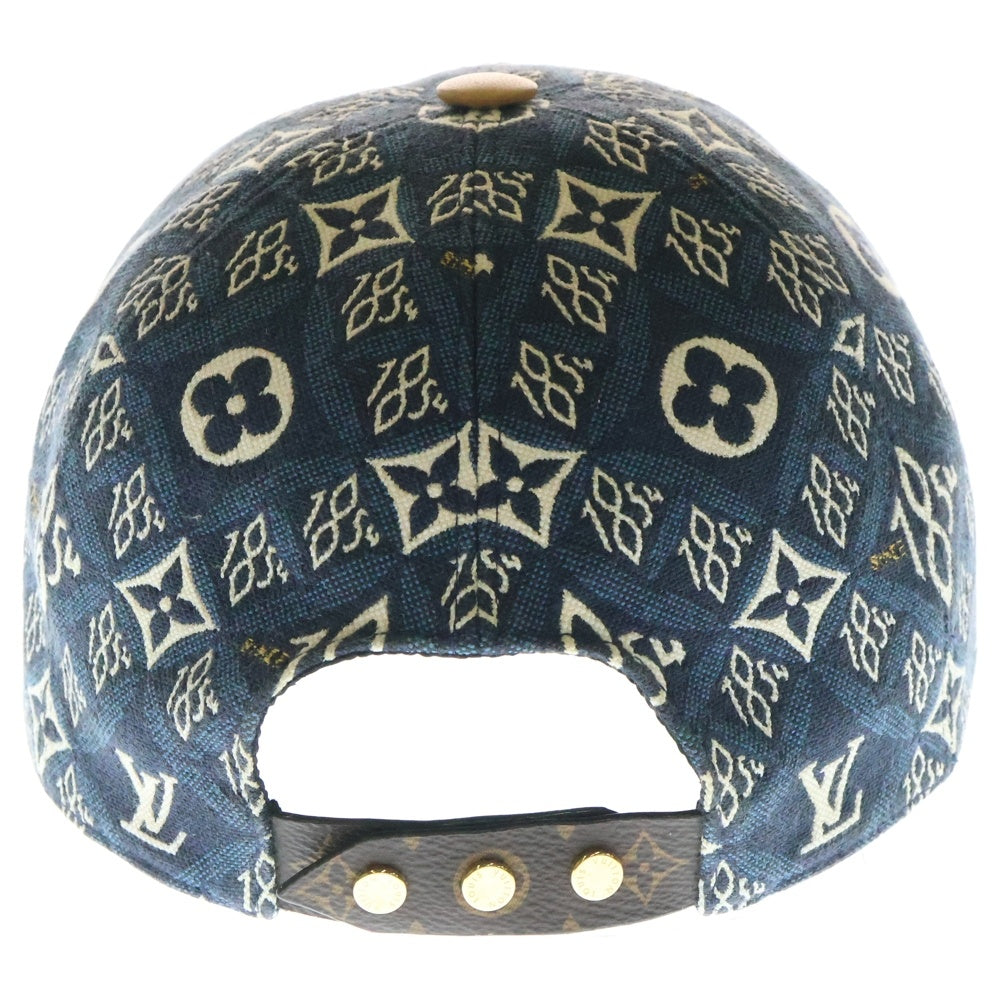 LOUIS VUITTON(ルイヴィトン) モノグラム レザー切替 帽子 キャップ ネイビー MP2903