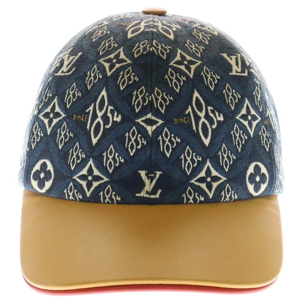 LOUIS VUITTON(ルイヴィトン) モノグラム レザー切替 帽子 キャップ ネイビー MP2903