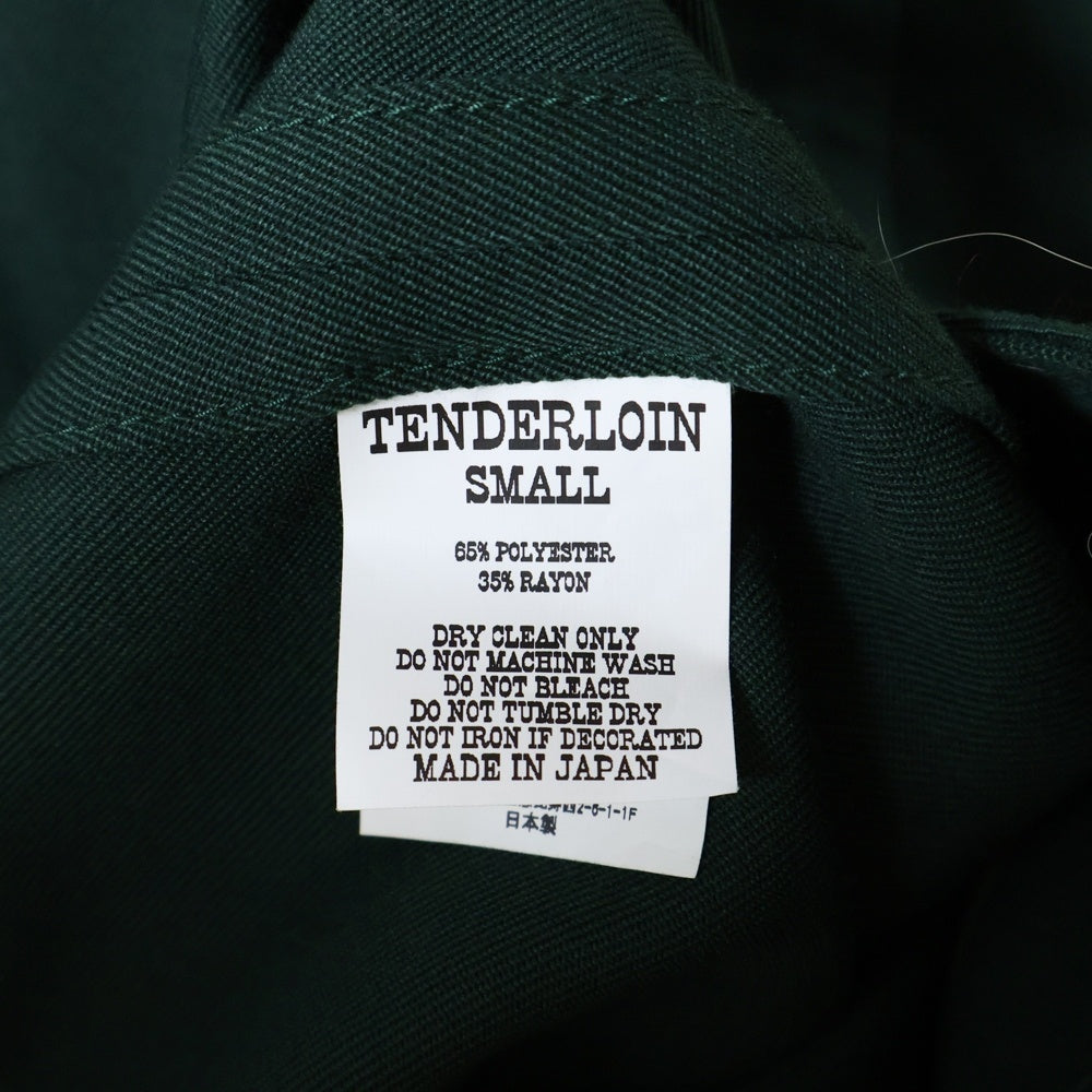 TENDERLOIN(テンダーロイン) フロントボタン バックロゴ刺繍 ワークジャケット グリーン