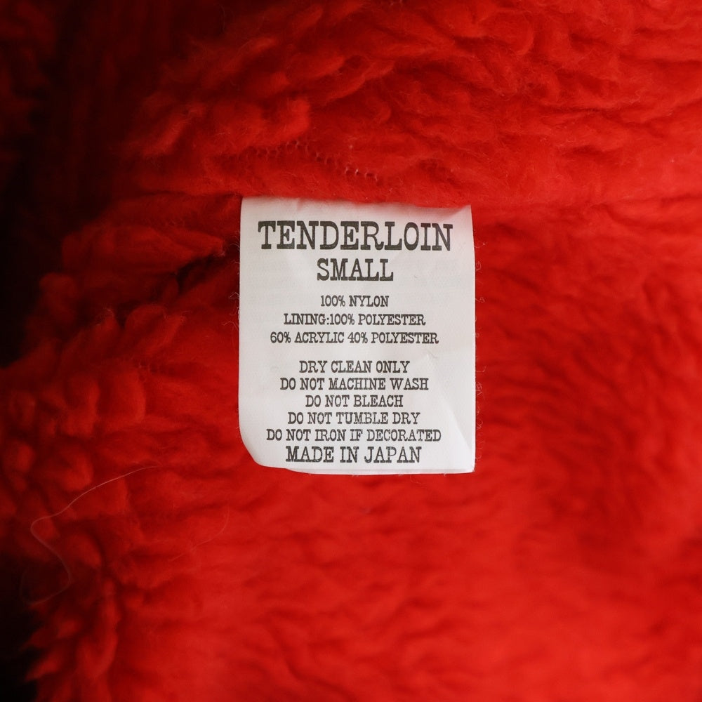 TENDERLOIN(テンダーロイン) フロントロゴワッペン ボア ナイロン コーチジャケット ブルー