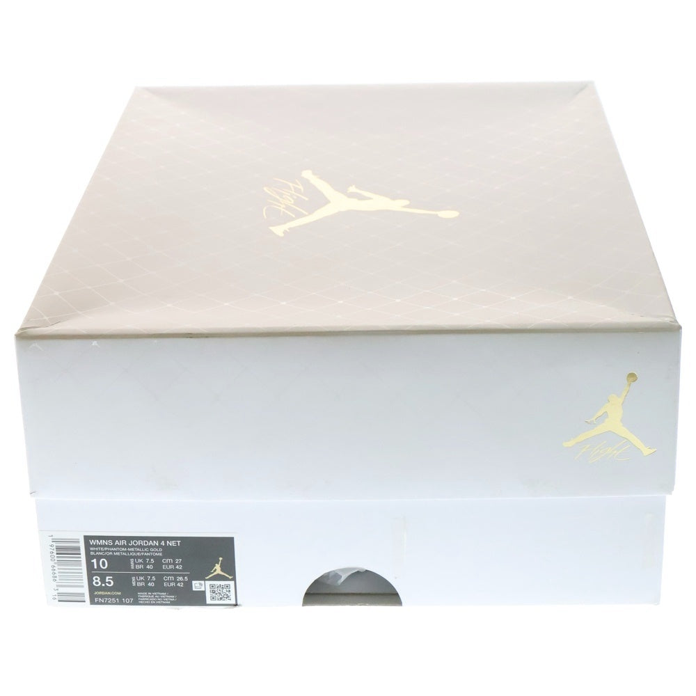 NIKE(ナイキ) WMNS AIR JORDAN 4 NET ウィメンズ エアジョーダン4 ネット ハイカットスニーカー ホワイト US10/27cm FN7251-107