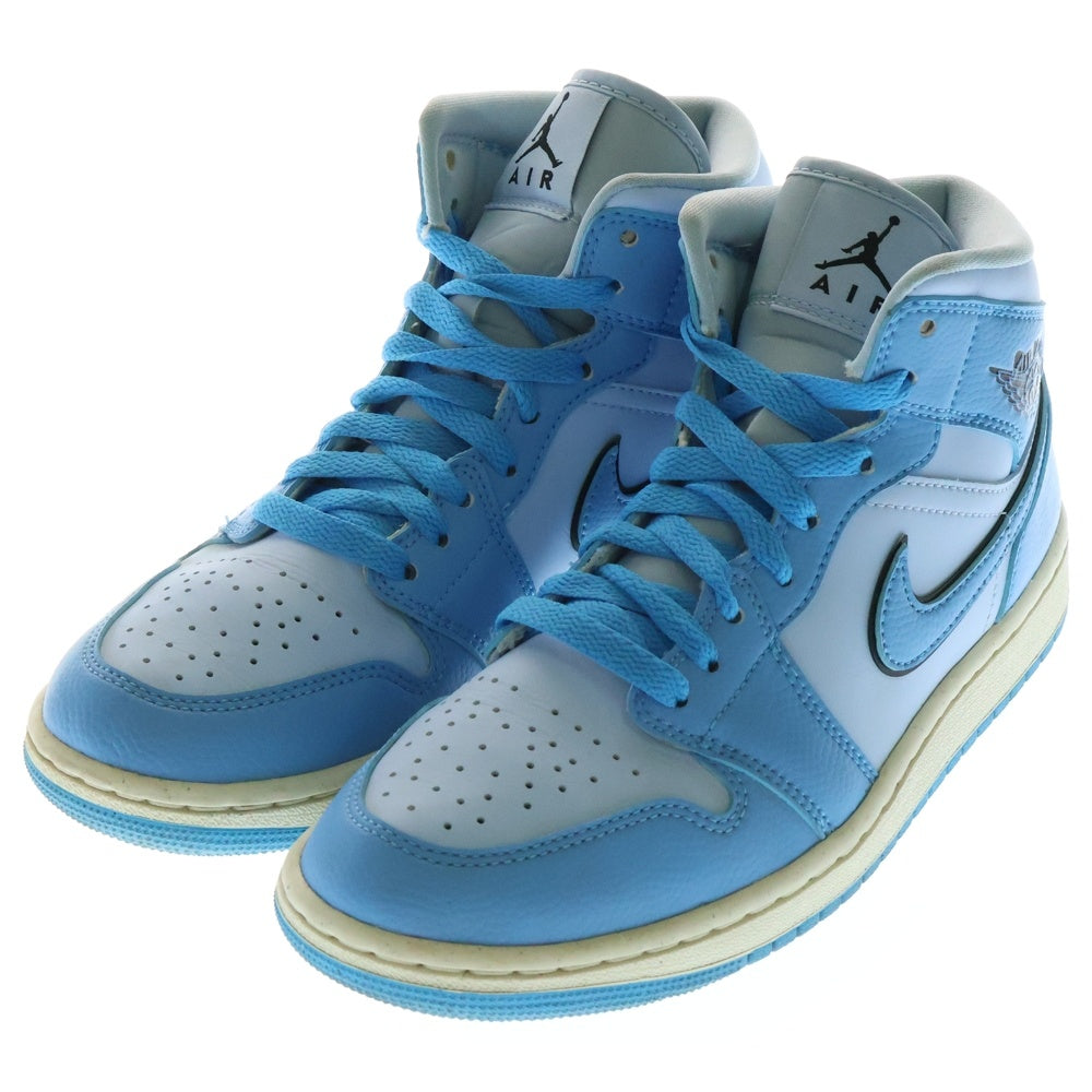 NIKE(ナイキ) WMNS AIR JORDAN 1 MID SE ウィメンズ エア ジョーダン 1 ミッドカットスニーカー ブルー US8/25.0cm DV1302-400