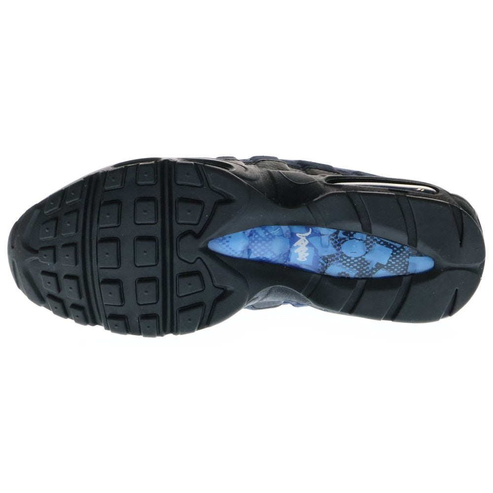 NIKE(ナイキ) ×STASH AIR MAX 95 BLACK AND HARBOR BLUE 2024 スタッシュ エアマックス95 ブラック アンド ハーバーブルー ローカットスニーカー US9.5/27.5cm HF5515-400