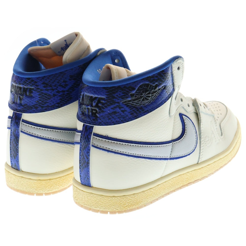 NIKE(ナイキ) ×Awake NY JORDAN AIR SHIP SP Game Royal アウェイク ジョーダン エアシップ ゲームロイヤル ハイカットスニーカー ホワイト/ブルー US10/28cm FN8675-104