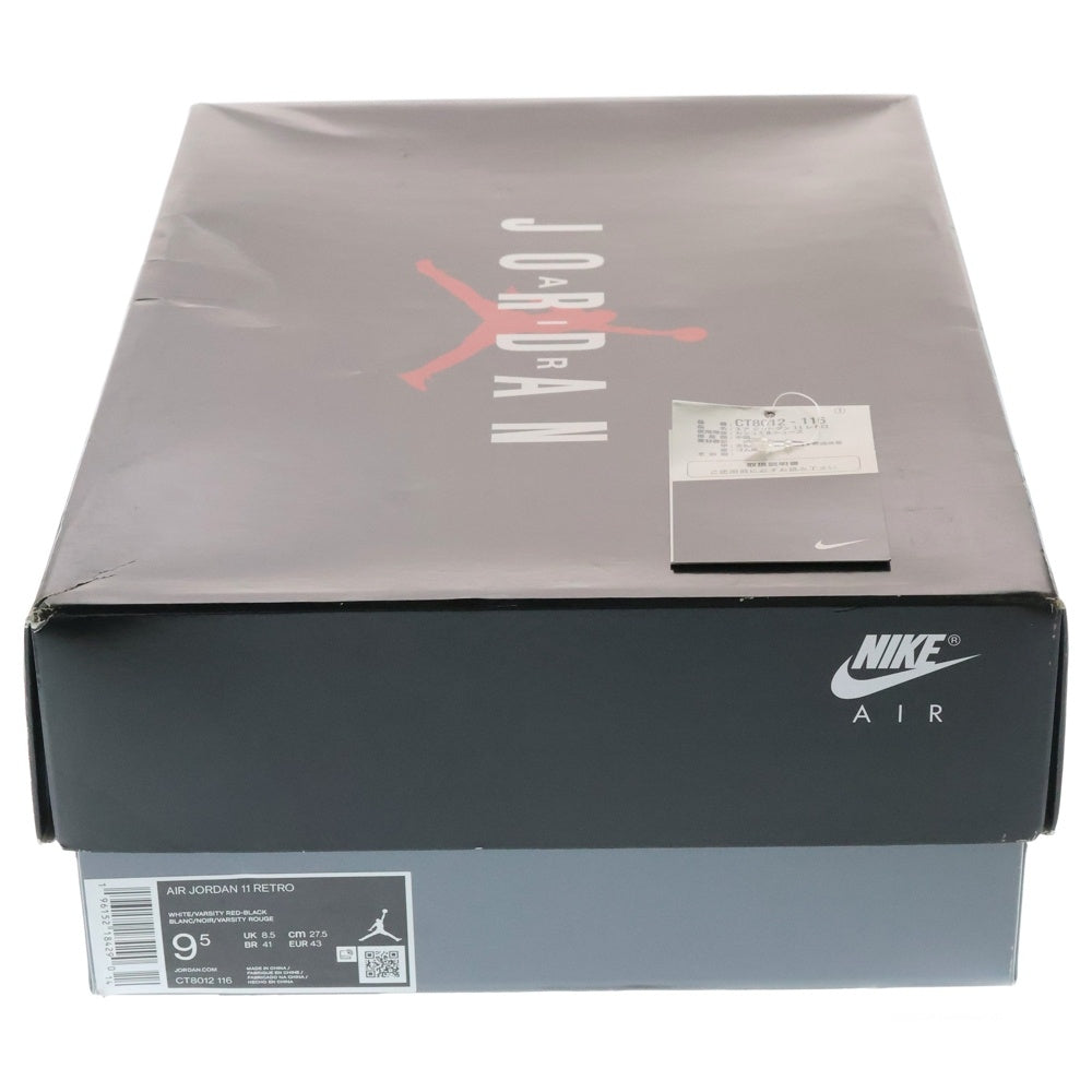 NIKE(ナイキ) AIR JORDAN 11 RETRO エアジョーダン11 レトロ ハイカットスニーカー レッド/ホワイト US9.5/27.5cm CT8012-116