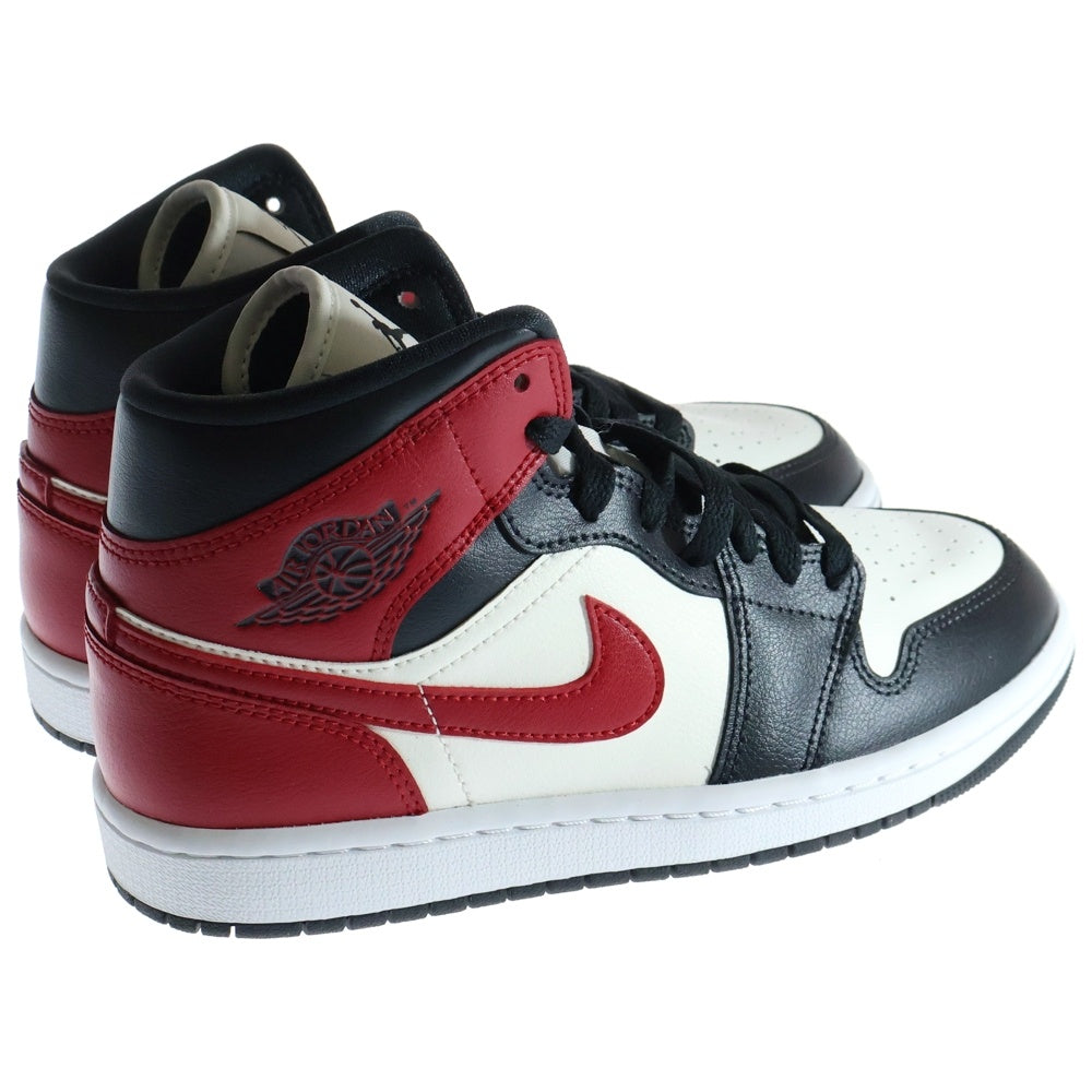 NIKE(ナイキ) WMNS AIR JORDAN 1 MID ウィメンズ エアジョーダン 1 ミッドカットスニーカー レッド/ホワイト/ブラック US7/24cm BQ6472-160