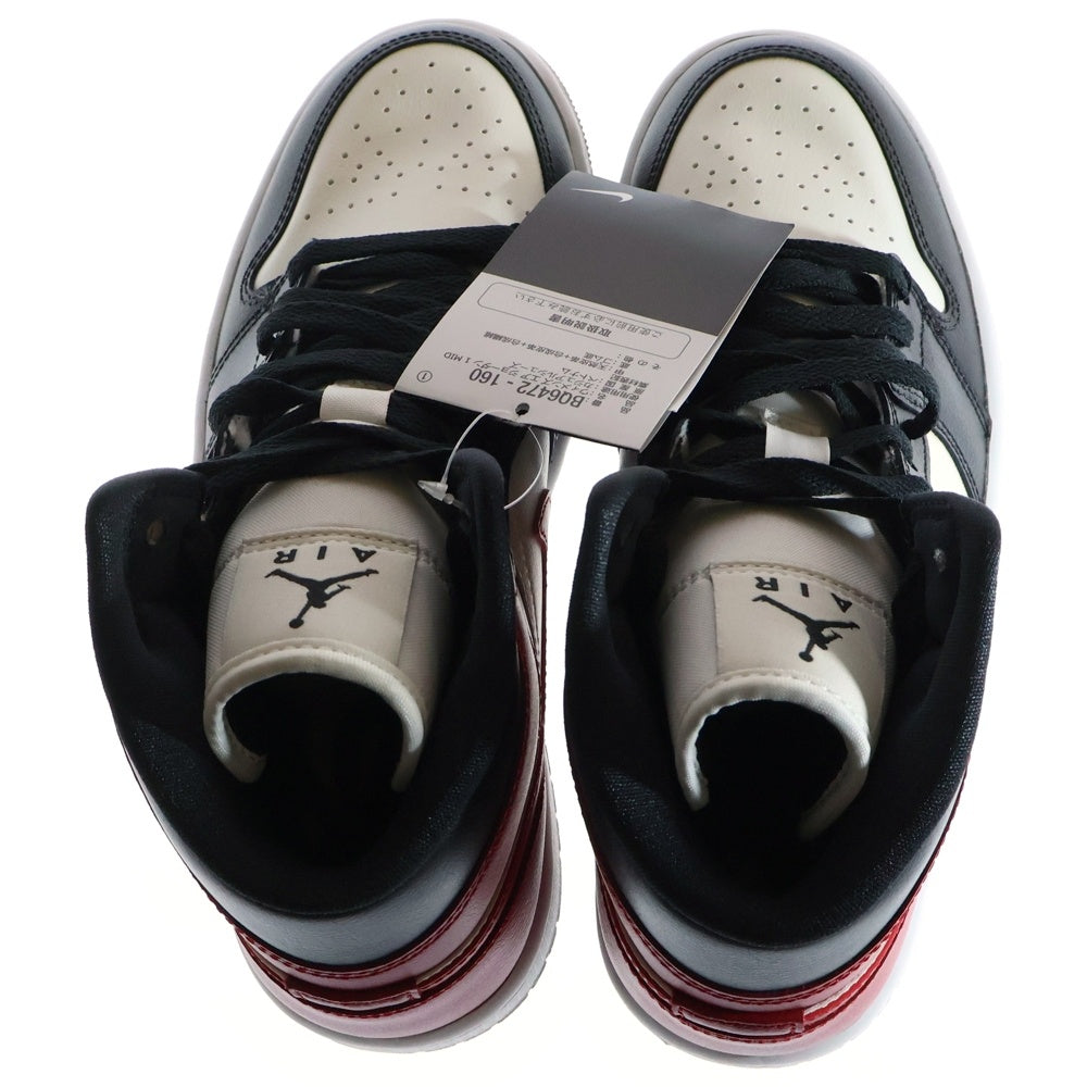 NIKE(ナイキ) WMNS AIR JORDAN 1 MID ウィメンズ エアジョーダン 1 ミッドカットスニーカー レッド/ホワイト/ブラック US7/24cm BQ6472-160