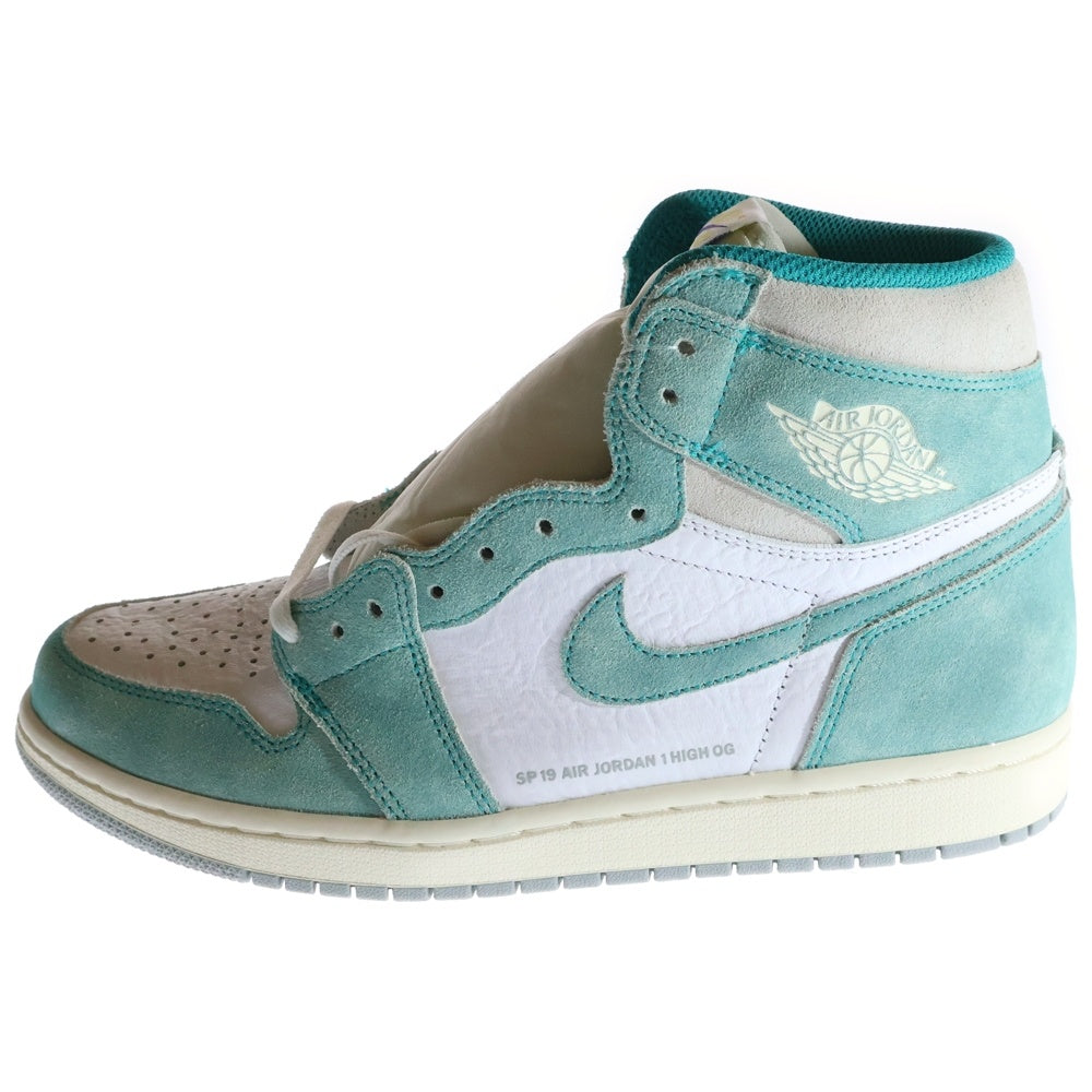 NIKE(ナイキ) AIR JORDAN 1 RETRO HIGH OG TURBO GREEN エアジョーダン1 ターボグリーン ハイカットスニーカー ライトブルー/ホワイト US9.5/27.5cm 555088-311