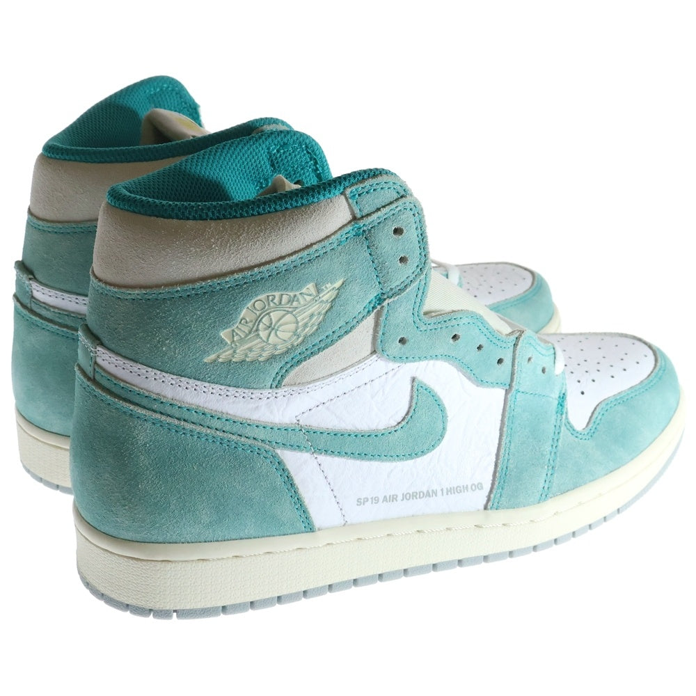 NIKE(ナイキ) AIR JORDAN 1 RETRO HIGH OG TURBO GREEN エアジョーダン1 ターボグリーン ハイカットスニーカー ライトブルー/ホワイト US9.5/27.5cm 555088-311